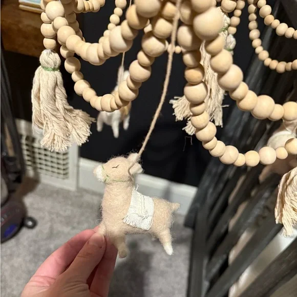 Anthropologie Cream Beaded Mobile